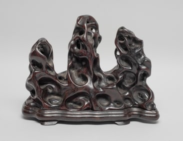 Chinese Wood Large Brush Stand