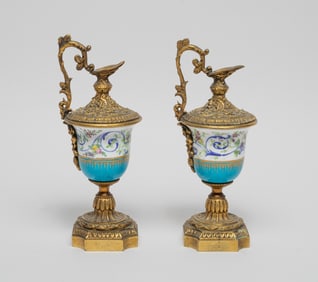 Two France Gilt Urns, Early 20th
