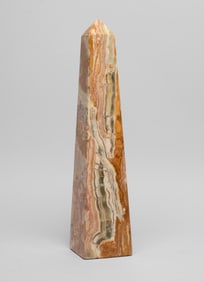 Tall Gemstone Carved Obelisk