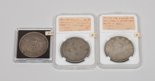 Estate Three Chinese Silver Coins