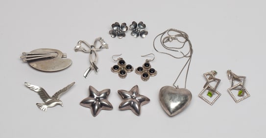 Estate Large Set Sterling Silver Jewelry