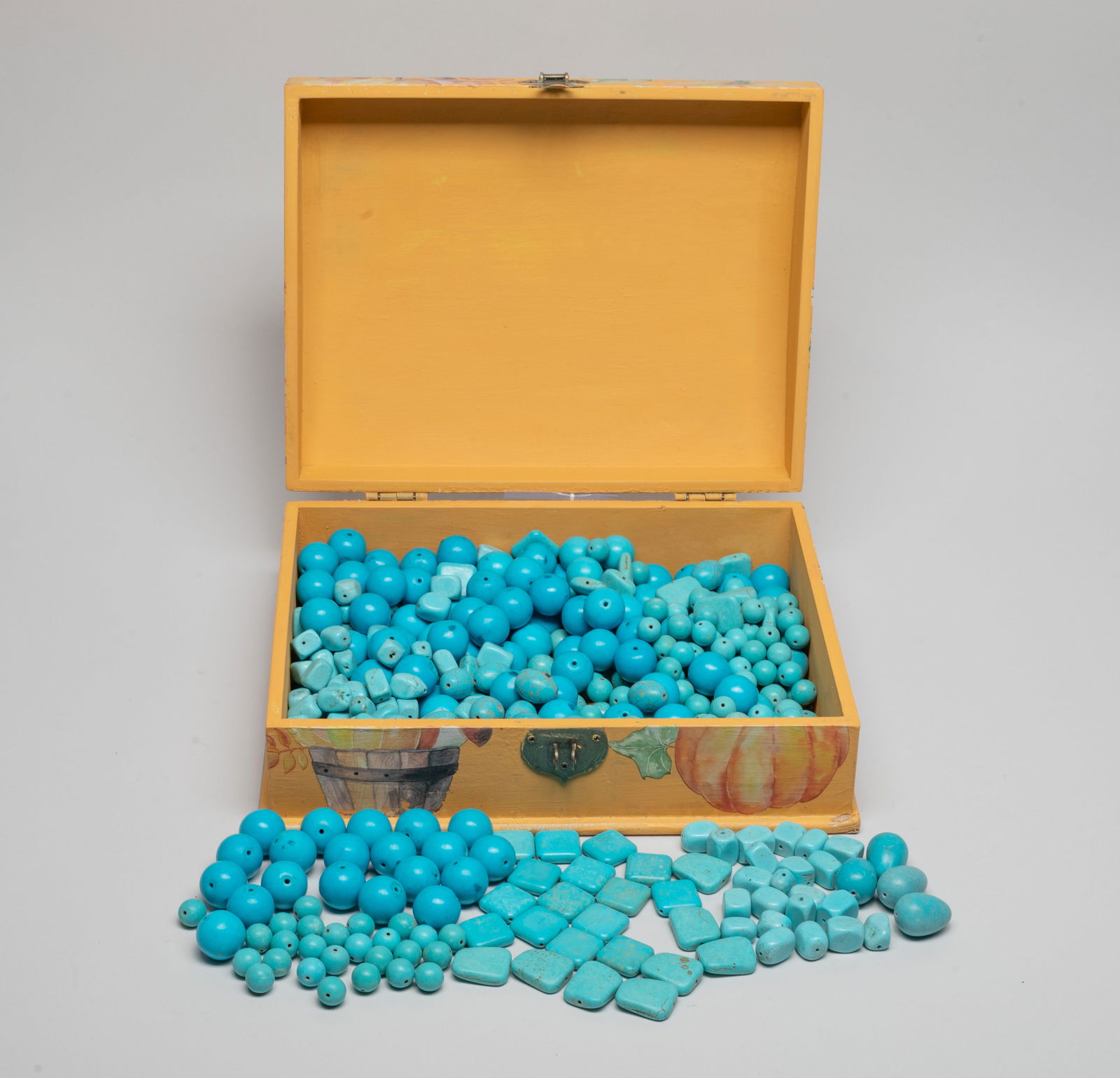 Large Box of Turquoise Like Beads Collection (1 of 8)