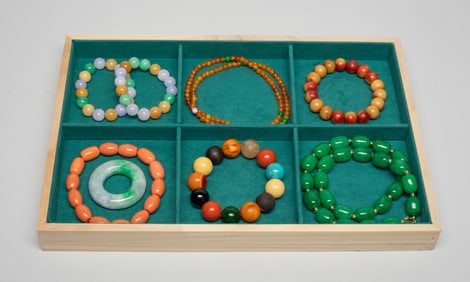 Estate Chinese Export Prayer Beads, Necklaces