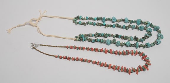 Two Southwestern Turquoise Like Necklaces