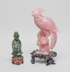 Chinese Rose Quartz, Jade Sculptures
