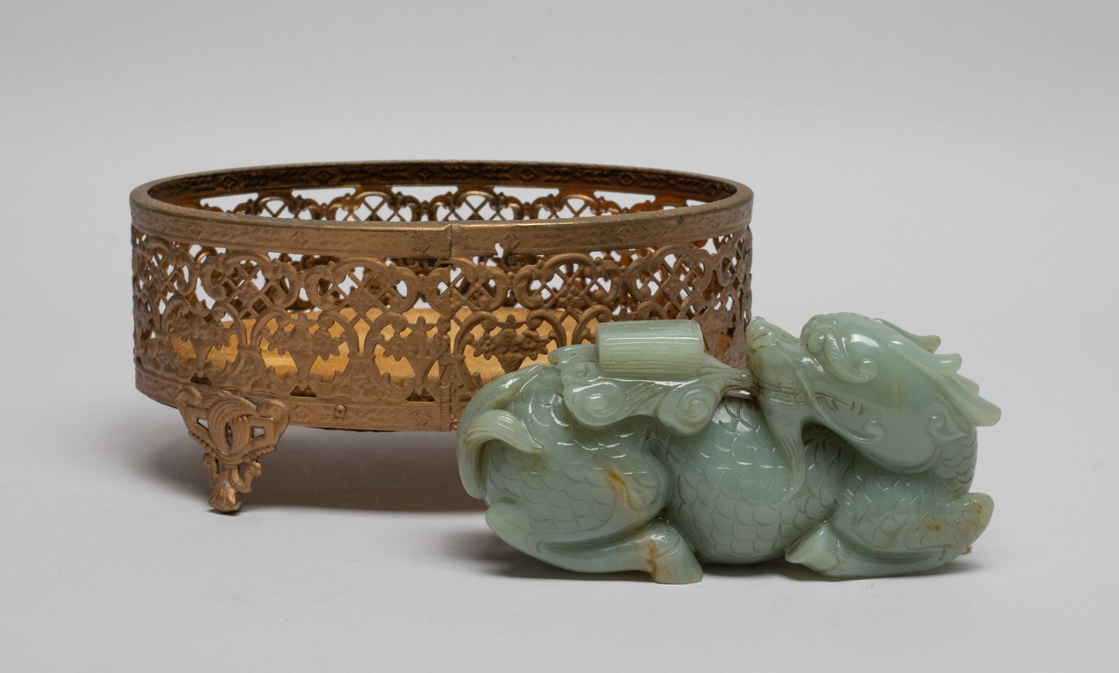 Large Chinese Jade Carved Qilin Sculpture (1 of 10)