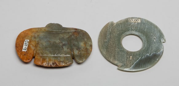 Two Chinese Russet Jade Pendants