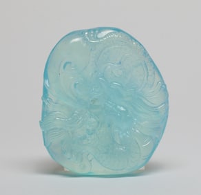 Chinese Export Large Size Aquamarine Pendant