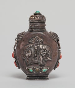 Chinese Silver Snuff Bottle, 1900s