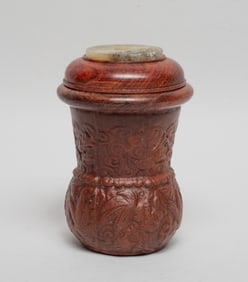 Chinese Gourd & Jade Grasshopper Jar