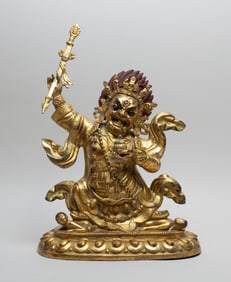Large Chinese Gilt Bronze Buddha