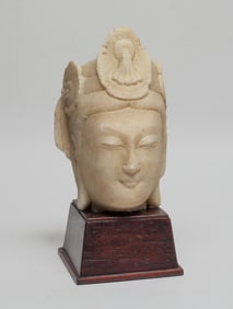 Chinese Export Stone Buddha Hand with Stand