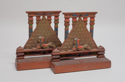 Antique Early 20th Cast Iron Bookends