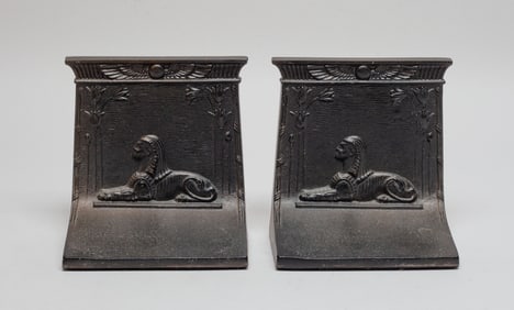 Antique Early 20th Cast Iron Bookends