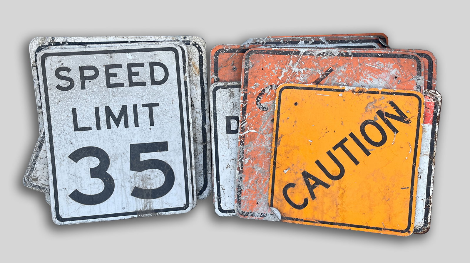 Estate Large Set Signs: Large group of road signs. Size varies.