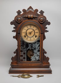 Vintage Oak Wood Table Clock