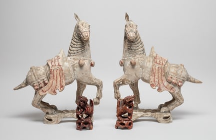 Chinese Painted Wood Sculptures
