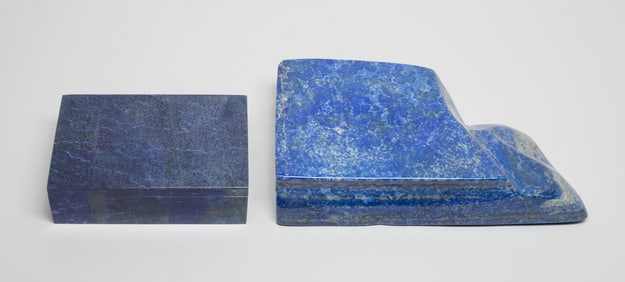 Large Asian Lapis Sculpture & Jewelry Box