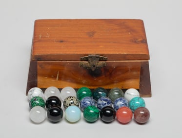 Box of Balls, Ruby, Crystal, Gemstones