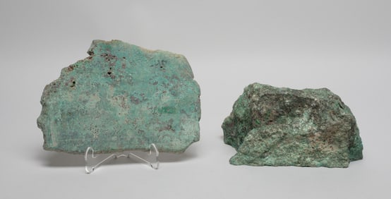 Collectible Turquoise Like Slab & Sculpture