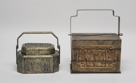 Chinese Brass Box & Hand Warmer