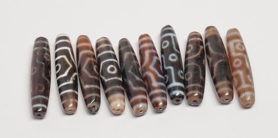 Estate Chinese Dzi Beads