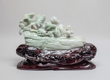 Large Chinese Jade Carved Table Sculpture