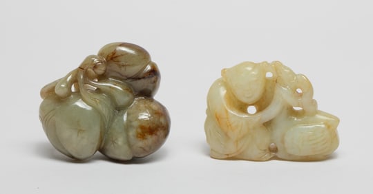 Two Chinese Russet Jade Sculptures