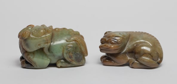 Two Chinese Jade Carved Sculptures