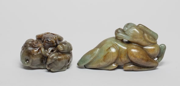 Two Chinese Jade/ Stone Sculptures