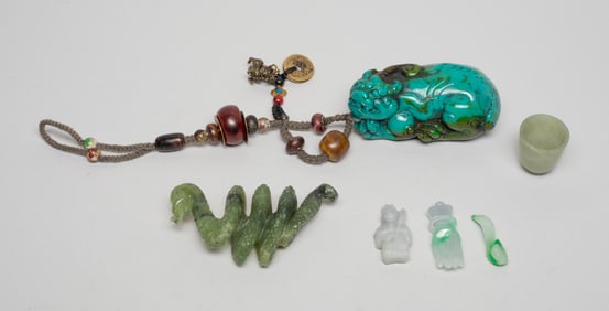 Chinese Export Jade Like & Stone Carvings