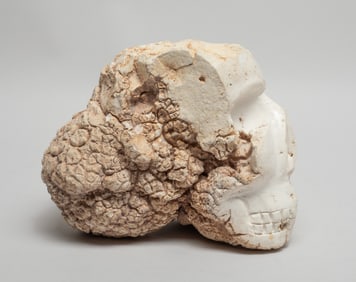 White Opal Stone Carved Skull