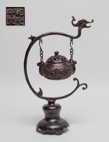 Chinese Export Bronze Hanging Censer