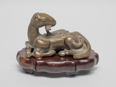 Chinese Bronze Paper Weight w/ Stand