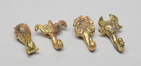 Estate Chinese Gilt Bronze Belt Buckle
