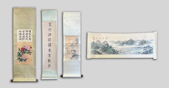 Estate Chinese Large Set Wall Hangings