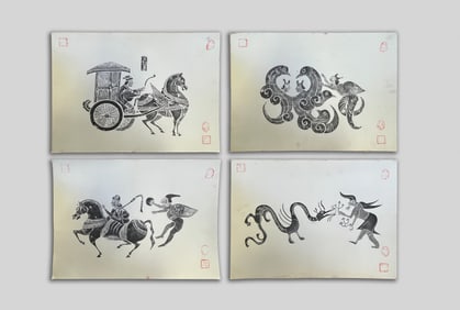 Collectible Chinese Ink Print Painting