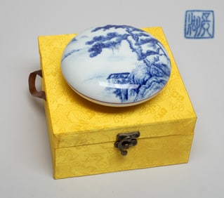 Chinese Export Porcelain Ink Box