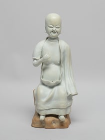 Chinese Hutian Type Porcelain Sculpture of Luohan