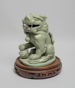 Chinese Longquan Porcelain Sculpture Shishi