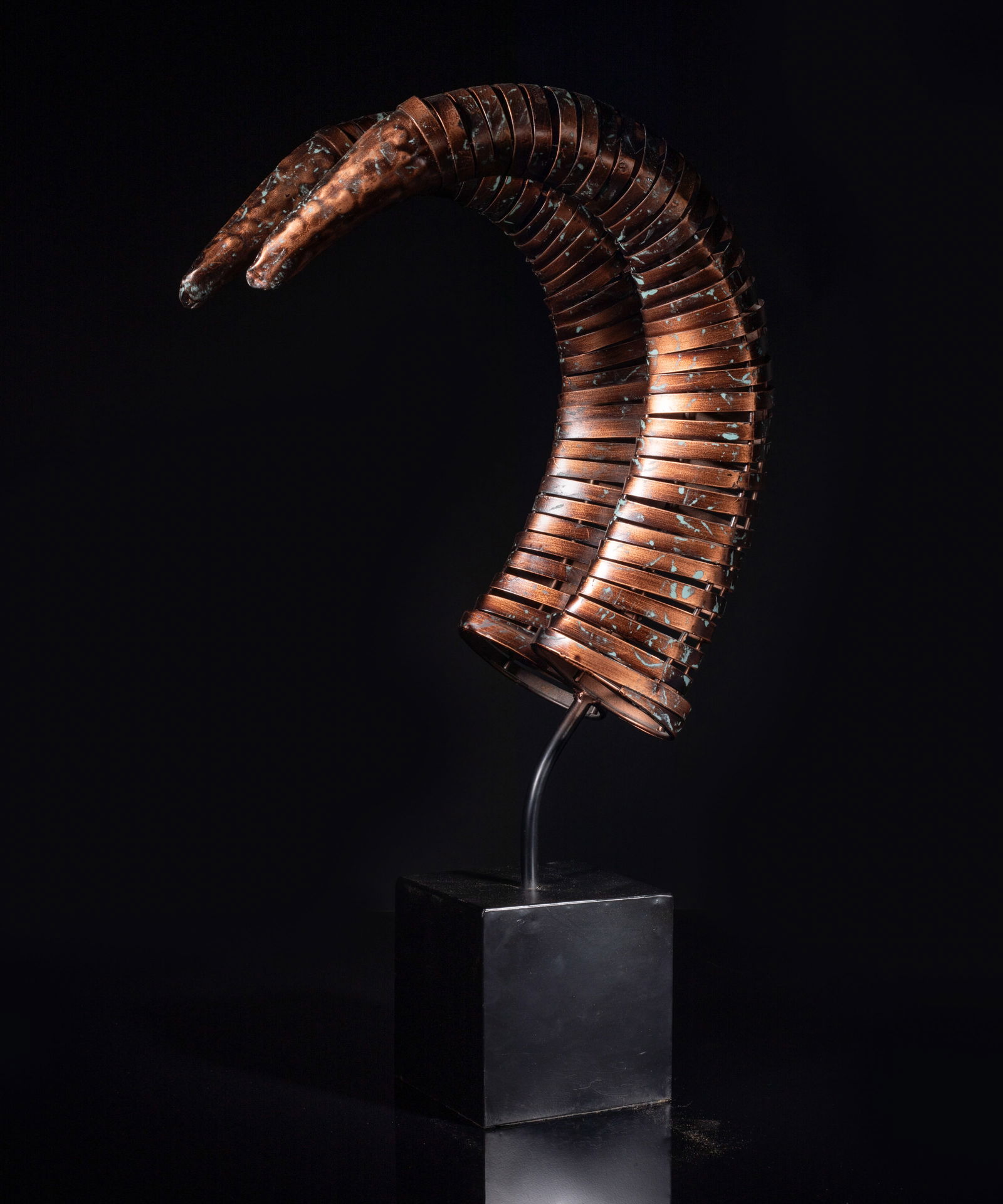 Ram Horns Style After Curtis Jere Brass Sculpture (1 of 9)