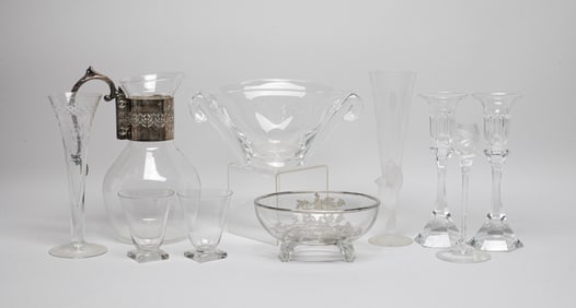 Estate Large Set Vintage Crystal Glass Pieces