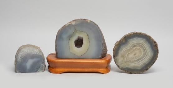Vintage Cameo Agate Sculptures