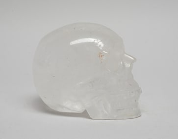 Vintage Rock Crystal Sculpture of Skull