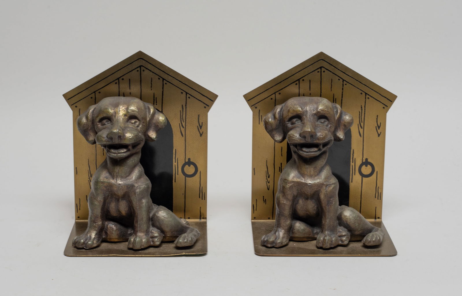 Two Bronze Bookends of Dogs, 1920-30s (1 of 8)
