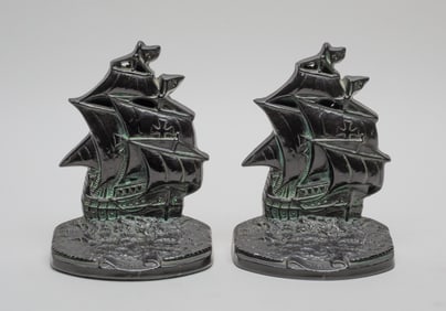 1900-40s Metal Bookends