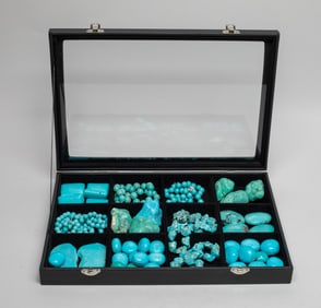 Estate Large Set Turquoise Color Stones