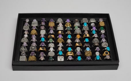 Estate Large Set Tray Rings