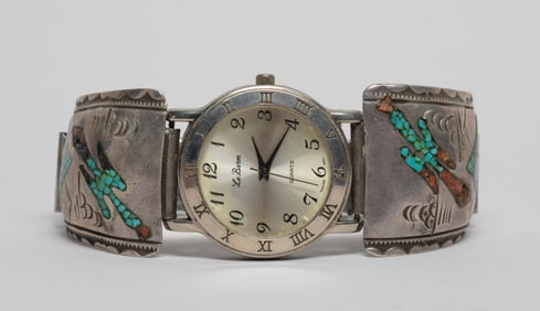 American Indian Designed Silver Parts Watch