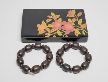 Two Chinese Export Agarwood Prayer Beads